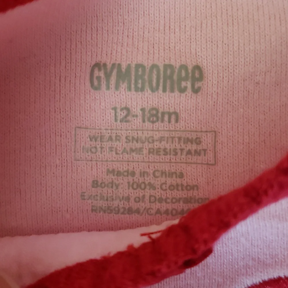Gymboree Toddler Girl's Pajama Top Sz 12-18M